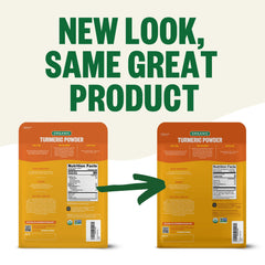 FGO Turmeric Powder for curries, soups, and eggs, with bright color.