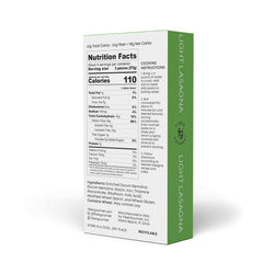 Fiber Gourmet Pasta Light Lasagna Sheets uncooked sheets ready for quick healthy lasagna layers