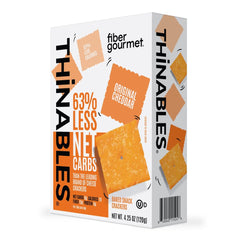 Fiber Gourmet Thinables crackers pack with real cheddar for a satisfying low net carb bite