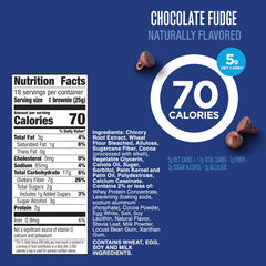 Fiber One 70 Calorie Brownies bar closeup showing chocolate fudge flavor.