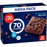 Fiber One 70 Calorie Brownies mega pack box for on-the-go snacking.