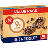 Fiber One Chewy Bars oats and chocolate pack 10ct for on-the-go snacking