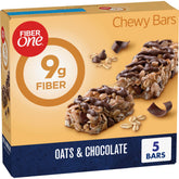 Fiber One Chewy Bars oats and chocolate packaging for on-the-go snacking