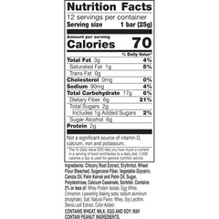 Fiber One Cinnamon Coffee Cake bar close-up highlights fluffy texture and fiber benefit.