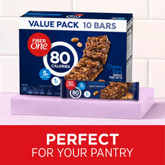 Cross-section of Fiber One bar showing oats and peanut butter center