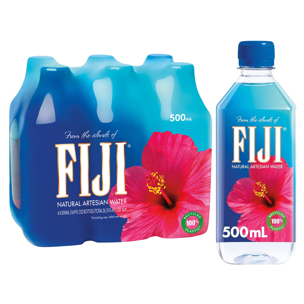 FIJI Water 500 mL bottle pack6 for convenient on-the-go hydration.