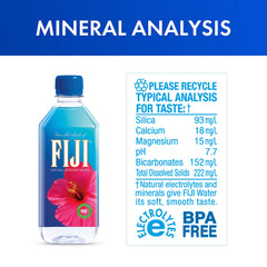 FIJI Water being poured to reveal the soft taste