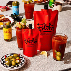 Filthy Food Bloody Mary Mix 32-oz pouch designed for travel and easy entertaining