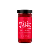 Filthy Red Maraschino Cherries with long stems for elegant cocktails