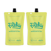 Filthy Food Margarita Mix pour, ready-to-enjoy at-home cocktail