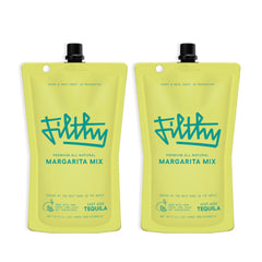 Filthy Food Margarita Mix pour, ready-to-enjoy at-home cocktail