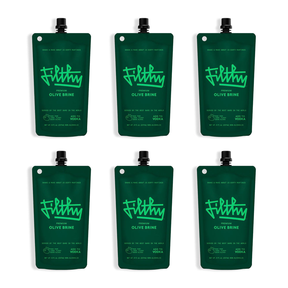 Filthy Food olive brine bottle for silky dirty martinis