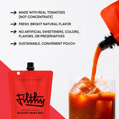 Filthy Food travel-friendly packaging for easy storage and transport.