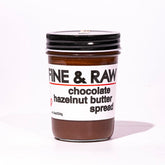 Fine & Raw Chocolate Hazelnut Butter Spread jar for toast and snacks.