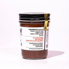 Fine & Raw spread on spoon, ideal for waffles.