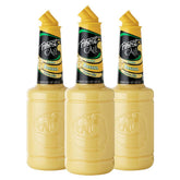 Finest Call banana puree 1L bottle with authentic Cavendish flavor for tropical drinks.