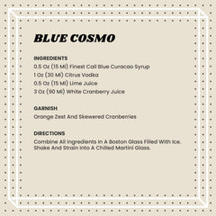 Finest Call Blue Curaçao packaging shows safe shipping and convenient 1 liter bottles.