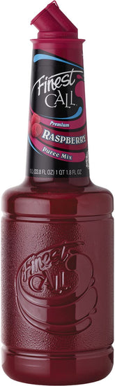 Finest Call Raspberry Puree Drink Mix bottle ready for cocktails.