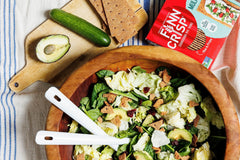 Finn Crisp Multigrain Crispbread close-up texture, light and crisp for toppings.