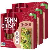 Finn Crisp Original Rye Crispbread pack with three boxes, a versatile snack base