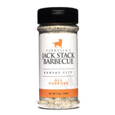 Fiorella's Jack Stack Dry Rub packaging; versatile all-purpose seasoning.
