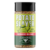 Fire & Smoke Society Potato Slayer seasoning bottle front with bold veggie flavor.