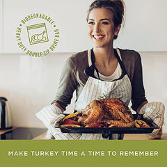 Fire & Flavor brining bag large capacity holds a turkey up to 25 pounds.