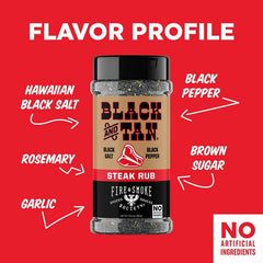 Fire & Smoke Society beef rub creates a savory crust on steaks.