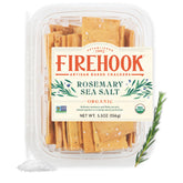 Firehook baked crackers with rosemary and sea salt deliver flavor-forward crunch.
