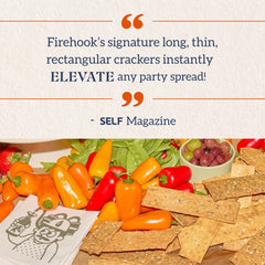 Firehook cheese and charcuterie pairing board featuring Sea Salt Crackers