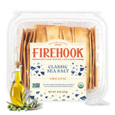 Firehook Sea Salt Crackers pack shot showing crisp texture for easy snacking