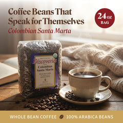 First Colony whole bean coffee showing vibrant beans and aroma for fresh grind