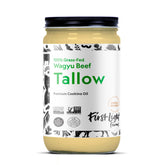 First Light Wagyu Tallow glass jar for sautéing and cooking