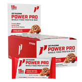 First Phorm Power Pro Bar peanut butter chips front view, 15g protein.