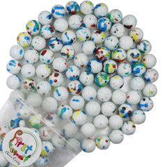 FirstChoiceCandy jawbreaker psychedelic bruiser 1-inch close-up with bold colors for a party-ready treat.