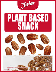 Fisher candied pecans coating detail highlights rich, buttery flavor.