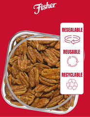 Fisher Candied Pecans atop a fresh salad for a sweet crunch.