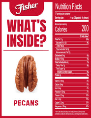 Fisher Mammoth Pecans Crunch texture shown for a satisfying bite.