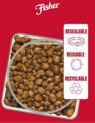 Fisher Snack Butter Toffee Peanuts ready for serving, size shown for sharing.