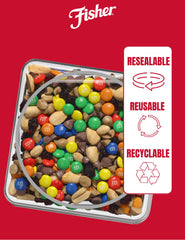Raisins and nuts provide chewy bursts in Fisher Trail Mix.