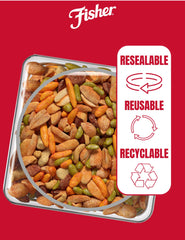 Fisher Snack Tex Mex Trail Mix almonds and salsa corn sticks in harmony