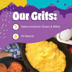 FISHSKI PROVISIONS whole grain yellow corn grits, gluten free and non-GMO.