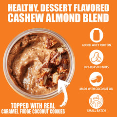 Fit Butters caramel fudge coconut cookie butter spoon dip highlights versatile spreads.