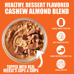 Fit Butters Cashew Almond Dessert Spread creamy texture and dessert-inspired flavor.
