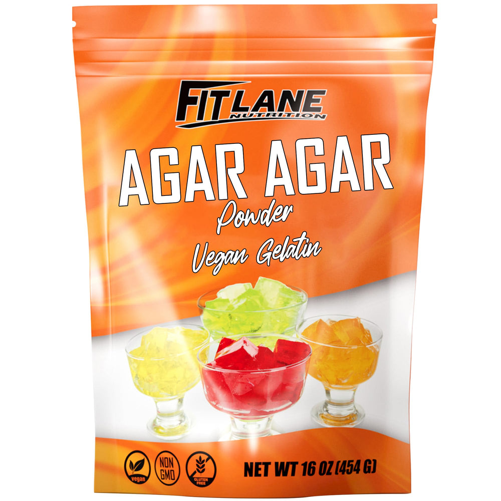 Fit Lane Nutrition agar-agar powder packaging for easy vegan cooking.