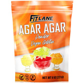 Fit Lane Nutrition agar agar powder packaging showing vegan gelatin substitute for baking