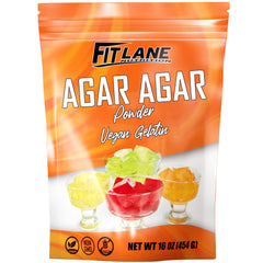 Fit Lane Nutrition agar-agar powder packaging for easy vegan cooking.