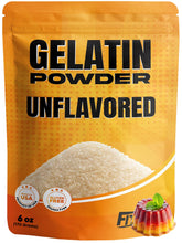 Fit Lane Gelatin Powder Unflavored 6 oz bulk bag shows odorless thickening for recipes