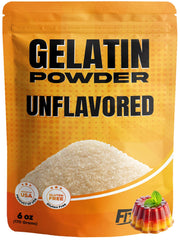 Fit Lane Gelatin Powder Unflavored 6 oz bulk bag shows odorless thickening for recipes