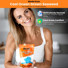 Sodium alginate enables spherification in culinary experiments with Fit Lane.